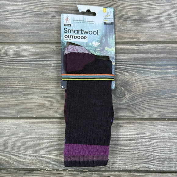 Smartwool Other - Smartwool Outdoor Merino Wool Crew  Socks Purple Size Large Unisex NWT